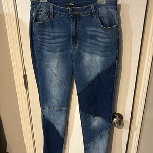 EUC Fashion Nova Patchwork Jeans